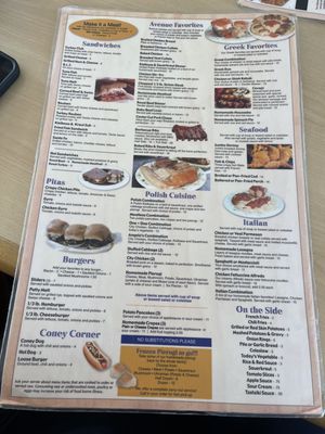 Angelo’s Avenue Grille menu 1
