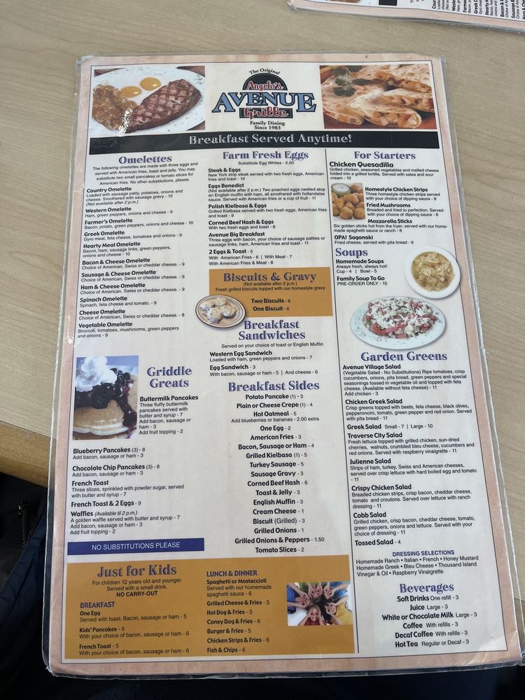 Angelo’s Avenue Grille menu 3